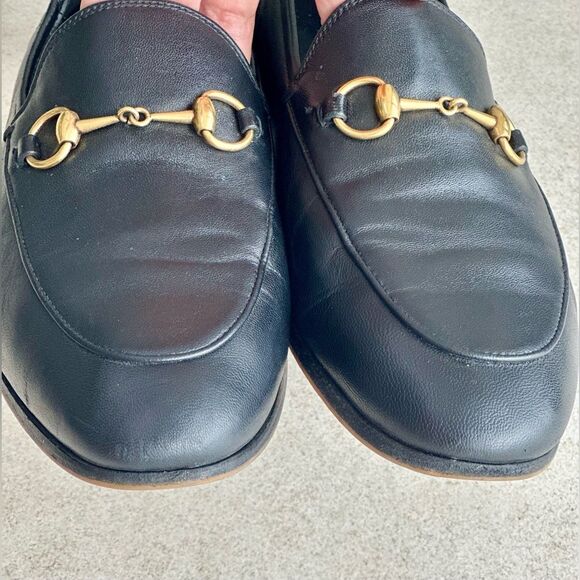 Gucci Brixton Leather Horsebit Loafers size 38 Black - Picture 6 of 14